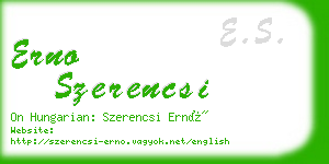 erno szerencsi business card